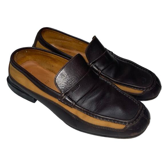 Bally Rumo Two Tone Brown Leather Loafers     Size: US 9  EU 8 E - Picture 1 of 8